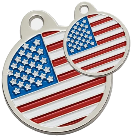Designer tag in two sizes